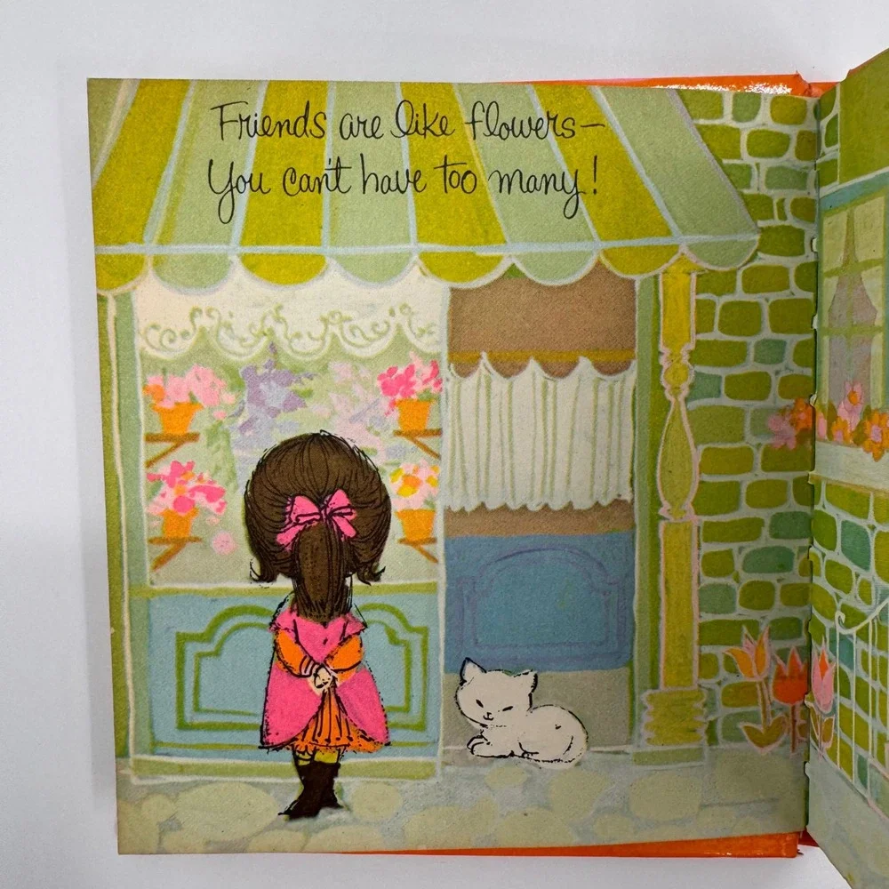 Vintage Friends Are Like Flowers Sunbeam 1968 Library Book Maria Paoletti Art - Picture 4 of 16